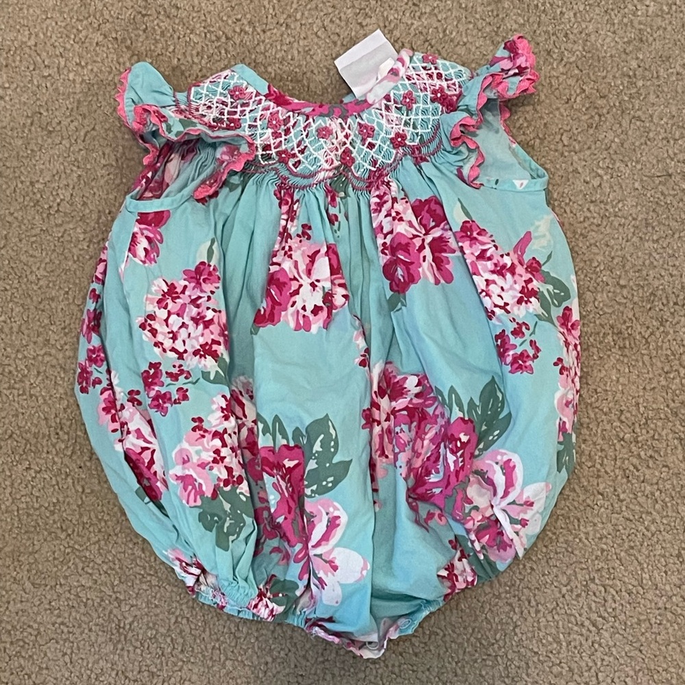Smocked Auctions infant bubble romper